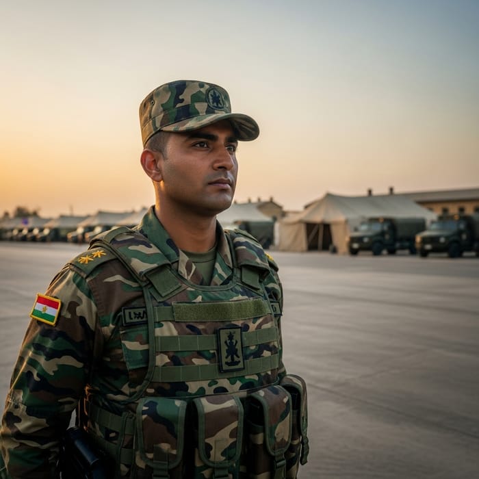 South Asian Soldier in Camouflage Gear | Courage and Patriotism South Asian Soldier in Camouflage Gear | Courage and Patriotism