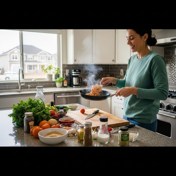 Real-Time Cooking in an American Home Kitchen Real-Time Cooking in an American Home Kitchen