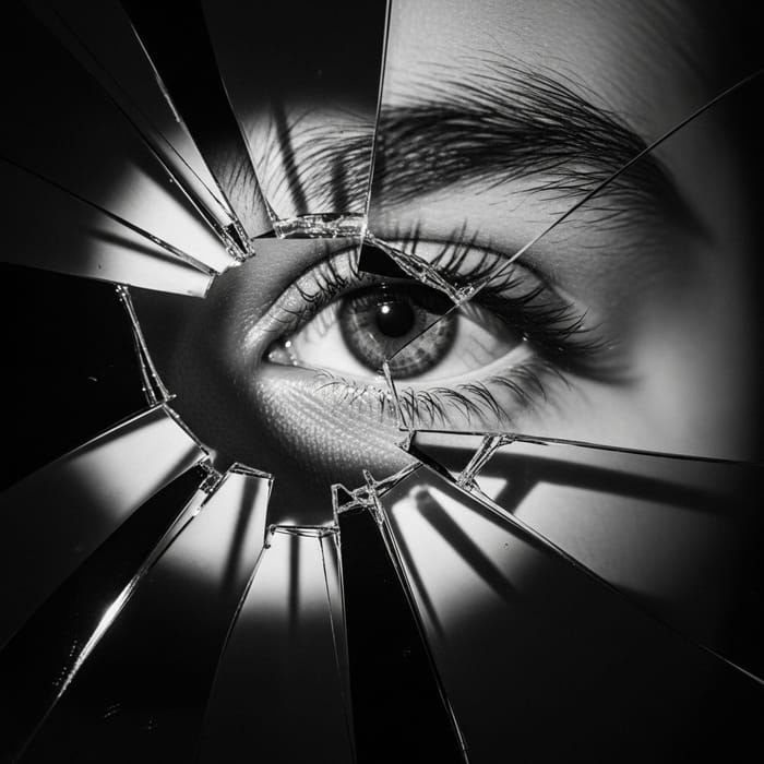 Ethereal Double Exposure: Haunting Allure of Reflective Shadows