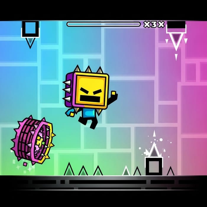 Avatar Design Inspired by Geometry Dash: Vibrant & Geometric Avatar Design Inspired by Geometry Dash: Vibrant & Geometric