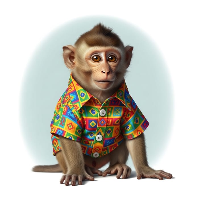 Vibrant Brazilian Monkey in Traditional Shirt Vibrant Brazilian Monkey in Traditional Shirt