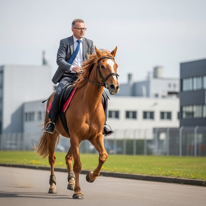 Vincent Baheux Leading All Precision Systems on Horseback