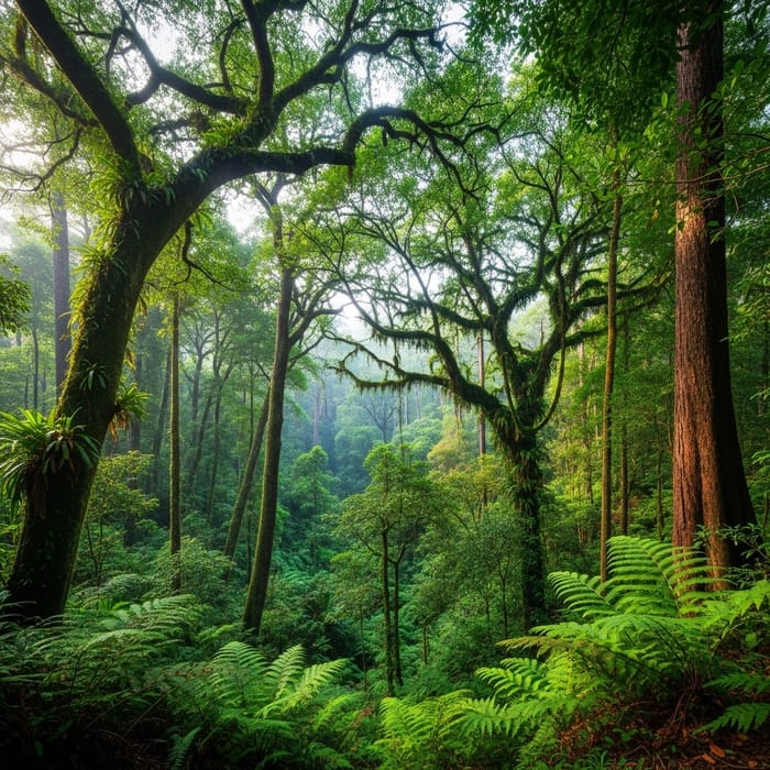 Vibrant Rainforest Landscape in Australia Vibrant Rainforest Landscape in Australia