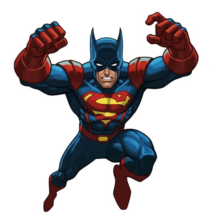 Heroic Superhero in Bold Action Pose - Vibrant Colors & Strength Heroic Superhero in Bold Action Pose - Vibrant Colors & Strength