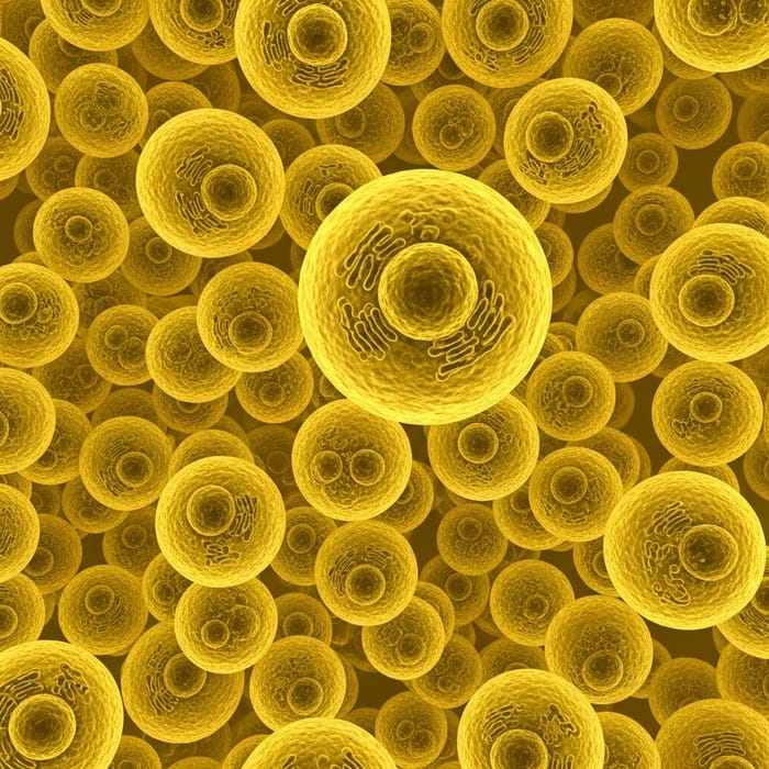 Yellow Eukaryotic Cells | Detailing Cellular Beauty in Shades of Yellow