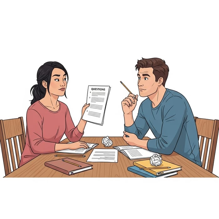 Wife tests husband during dinner Wife tests husband during dinner