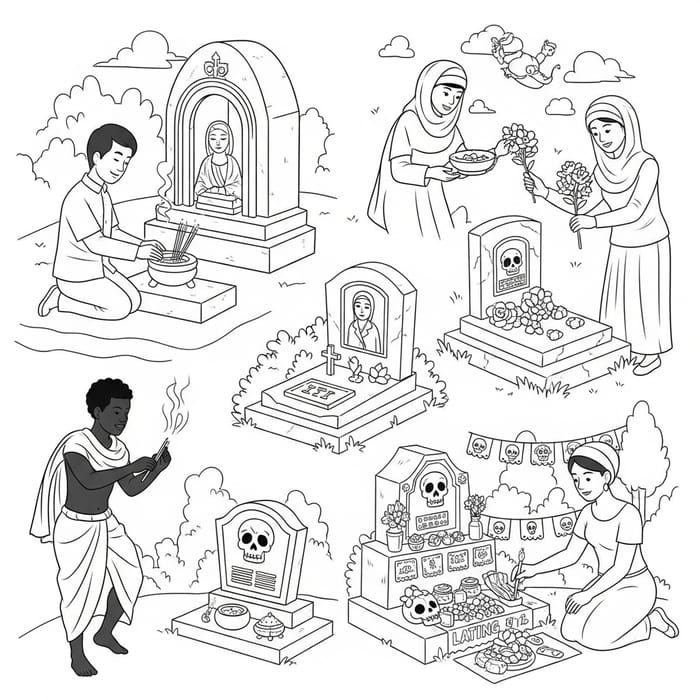 Honoring Death in Whimsical Style | Coloring Page Ideas