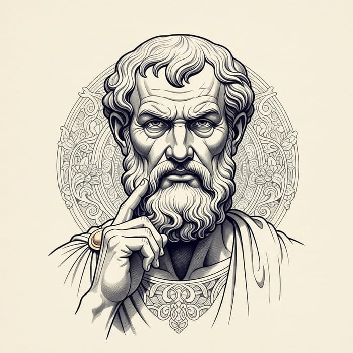 Ancient Roman Philosopher Pencil Art Ancient Roman Philosopher Pencil Art