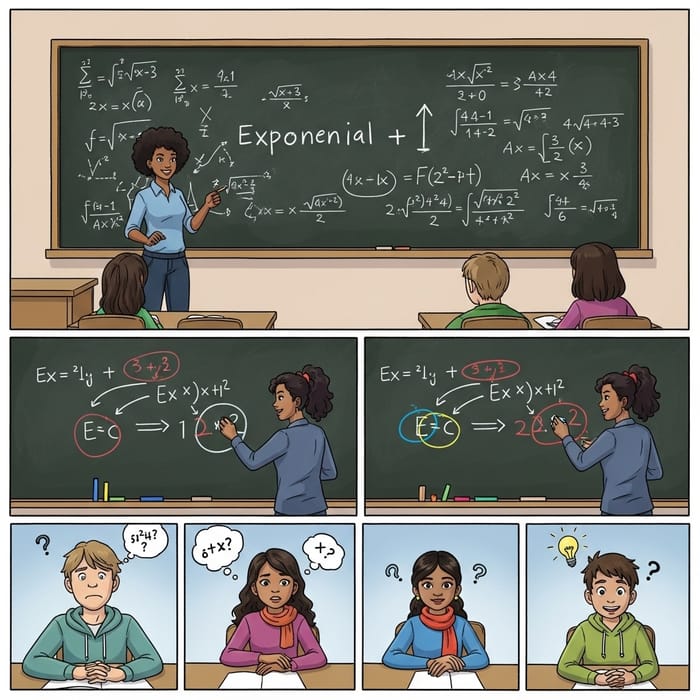 Exponential Equation Comic Strip: Exploring Math Concepts