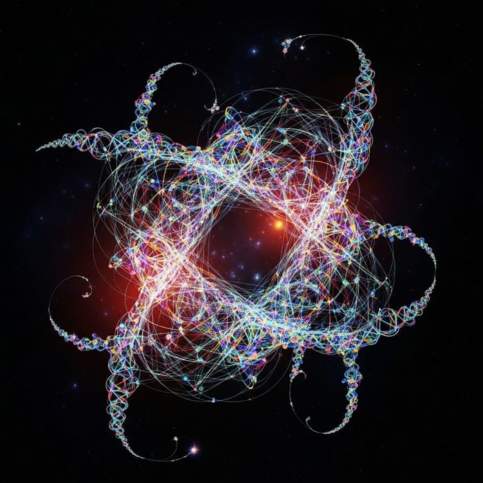 Abstract Quantum Physics Art | Cosmic Dance of Energy Abstract Quantum Physics Art | Cosmic Dance of Energy