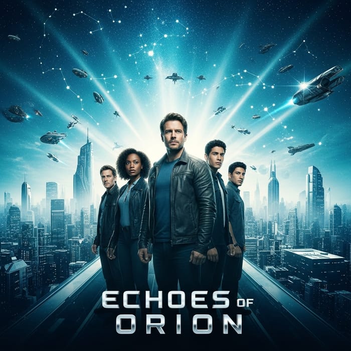 Echoes of Orion: Imaginative Sci-Fi Movie Poster Design Echoes of Orion: Imaginative Sci-Fi Movie Poster Design