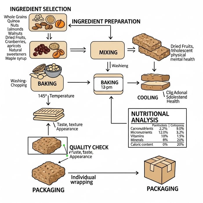 Healthy Cereal Bar Production Flowchart Healthy Cereal Bar Production Flowchart