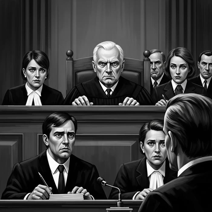 Verdict Moment | Intense Legal Drama Digital Painting