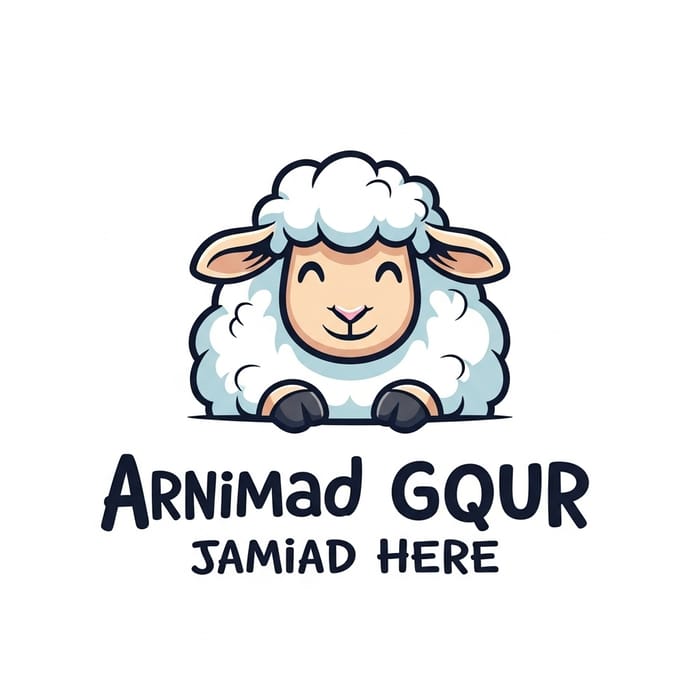 Friendly Fluffy Sheep Animation Logo