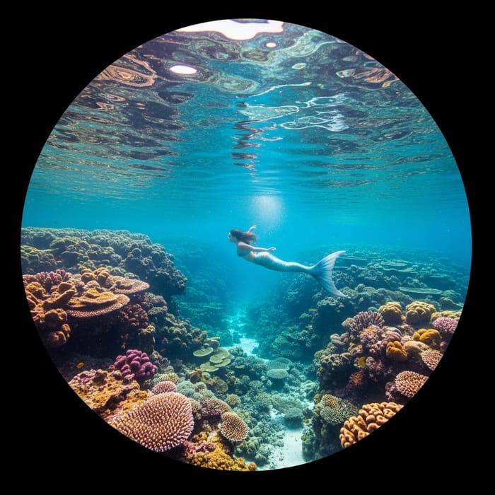 Enchanting Mermaid Among Colorful Coral Reefs | Ethereal Sea Fantasy