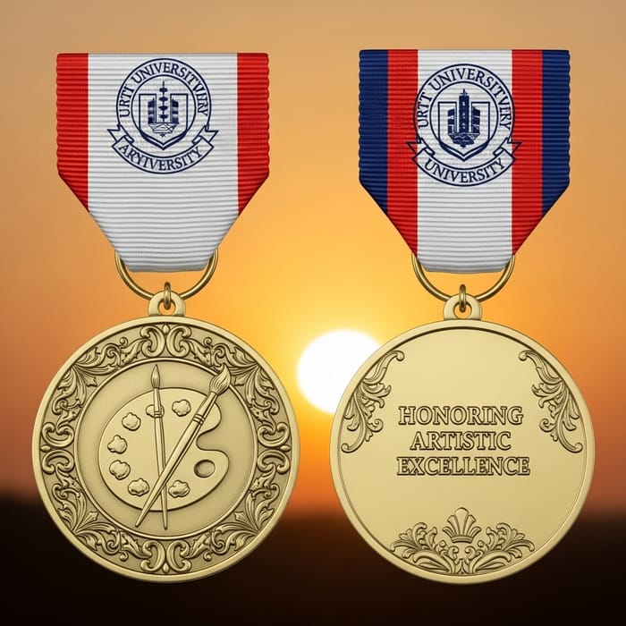Elegantly Designed Art University Graduate Commemorative Medal