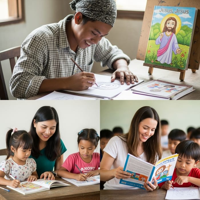 Joyful Illustrations Teaching Kids About Jesus