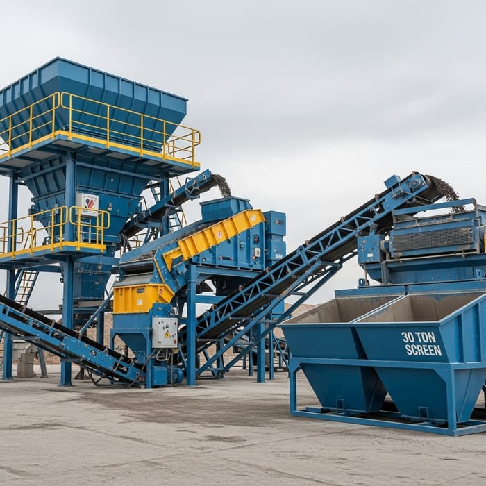 Plant Loading Bin to Classifying Screen with 30-Ton Bins Plant Loading Bin to Classifying Screen with 30-Ton Bins