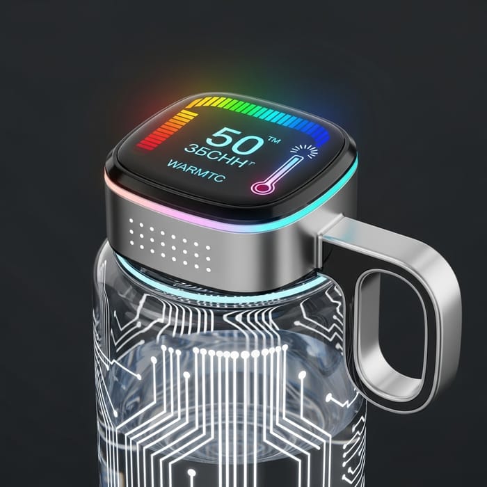 Futuristic AI Water Bottle Design Futuristic AI Water Bottle Design