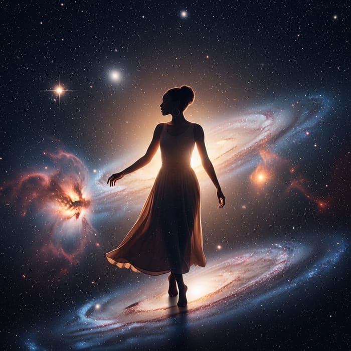 Black Woman Soaring: Celestial Empowerment Black Woman Soaring: Celestial Empowerment