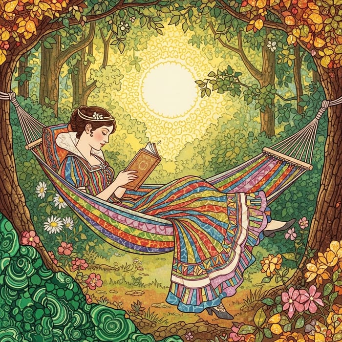 Enchanting Storybook Scene in a Forest Garden Enchanting Storybook Scene in a Forest Garden