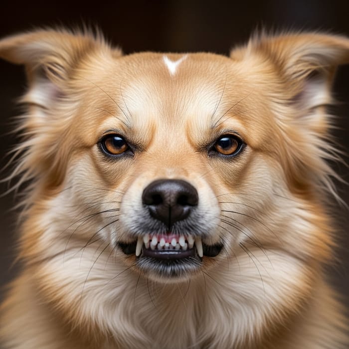 Furious Dog with Intense Anger Expression