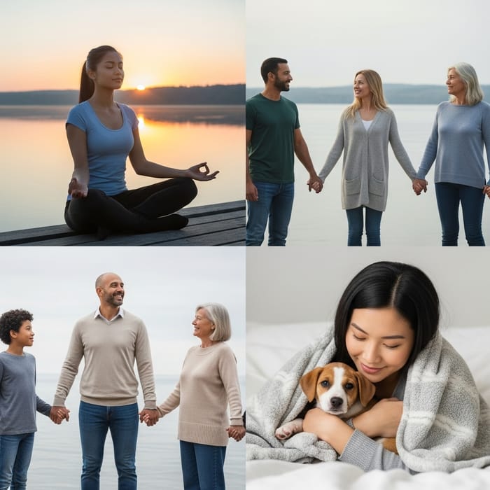 Mindful Meditation, Unity, and Self-Kindness in Diverse Images Mindful Meditation, Unity, and Self-Kindness in Diverse Images