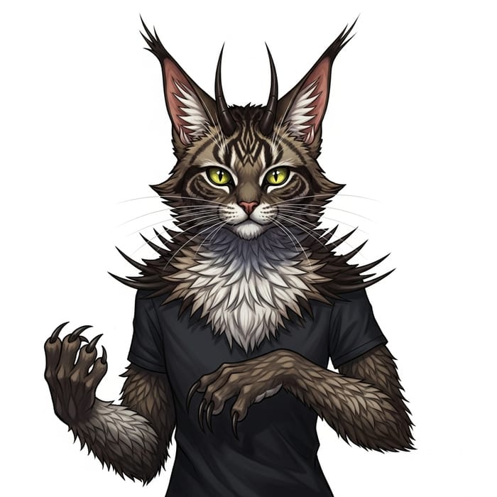 Furry Demon Anthropomorphic Cat Artwork Furry Demon Anthropomorphic Cat Artwork