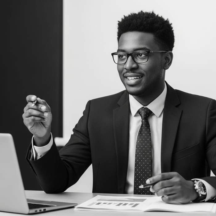 Confident Professional Presentation | Monochromatic Studio Portrait