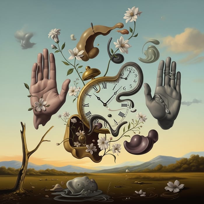 Transient Dreamscapes: Surrealist Reflections on Time