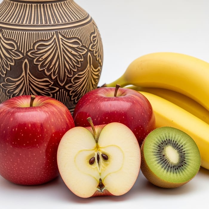 Succulent Red Apples & Vase Display: Fresh Fruits Table Setting Succulent Red Apples & Vase Display: Fresh Fruits Table Setting
