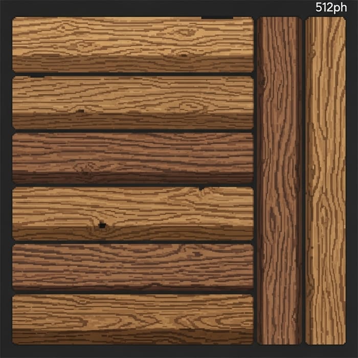 512px Wood Beam Pixel Art Sprite Sheet 512px Wood Beam Pixel Art Sprite Sheet