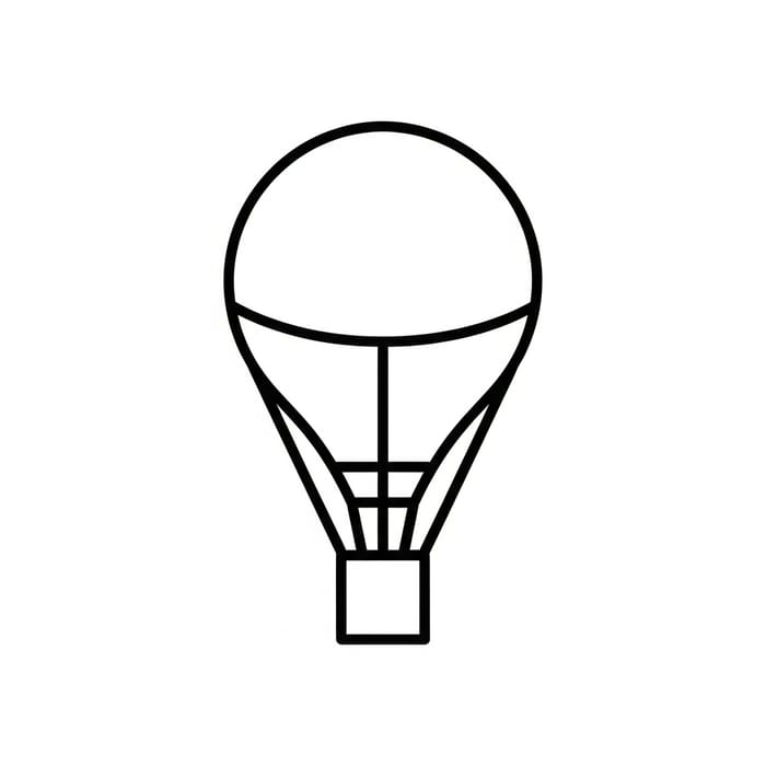 Simple and Easy Balloon Coloring Page for Toddlers Simple and Easy Balloon Coloring Page for Toddlers