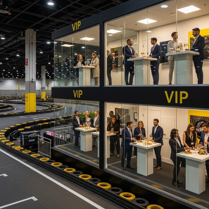 Luxury VIP Racing Experience at Indoor Electric Go-Kart Track Luxury VIP Racing Experience at Indoor Electric Go-Kart Track