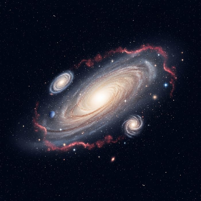 Galaxy View - Modern Minimalist Space Art Galaxy View - Modern Minimalist Space Art