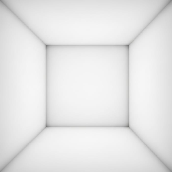 White Box Interior with 3D Graphic Design White Box Interior with 3D Graphic Design