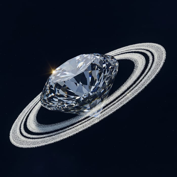 Diamond with Saturn Ring - Stunning Jewelry Piece Diamond with Saturn Ring - Stunning Jewelry Piece