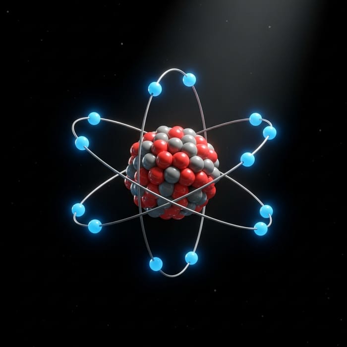 Highly Magnified Atom Structure: Protons, Neutrons & Electrons Highly Magnified Atom Structure: Protons, Neutrons & Electrons