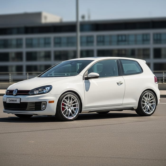 White Golf 6 GTI with Stylish Silver Carmani Ludwig 20 Wheels White Golf 6 GTI with Stylish Silver Carmani Ludwig 20 Wheels