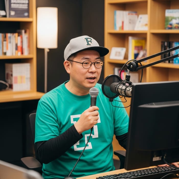 Engaging Asian Man in Studio | Dynamic Interaction & Technology