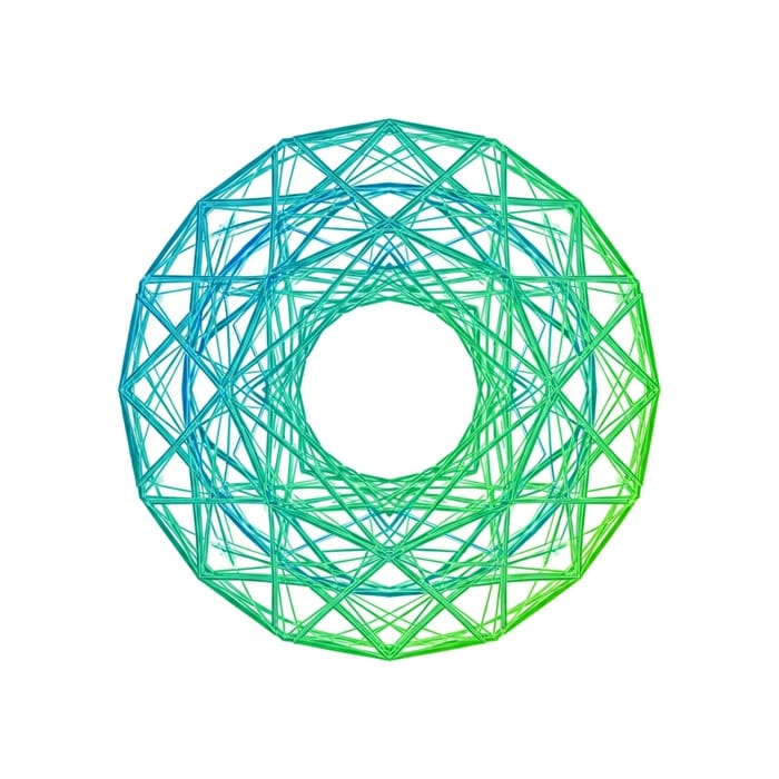 Abstract Geometric Company Logo Design in Blue and Green