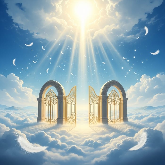 Heavenly Glory: A Tranquil Divine Landscape Heavenly Glory: A Tranquil Divine Landscape