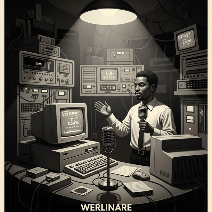 Vintage Computer Webinar Art with Intricate Details