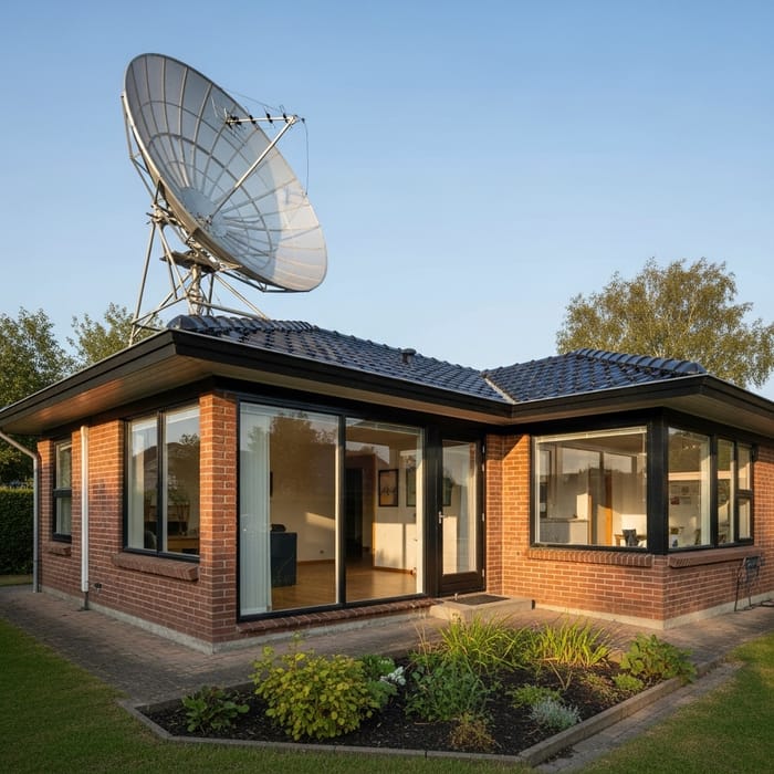 Unique House with Parabolic Antenna Unique House with Parabolic Antenna
