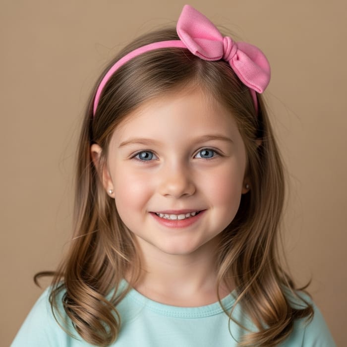 Adorable 5-Year-Old Girl with Fair Skin and Bright Smile Adorable 5-Year-Old Girl with Fair Skin and Bright Smile