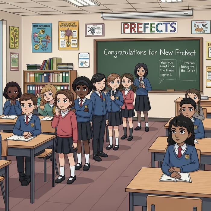Diverse School Children Chosen as Classroom Prefects Diverse School Children Chosen as Classroom Prefects