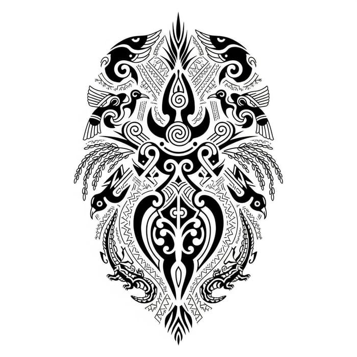 Unique Tinguian Tribal Tattoo Design Unique Tinguian Tribal Tattoo Design