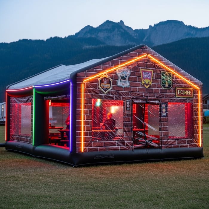 Neon Retro Inflatable Pub: Unique Venue Experience Neon Retro Inflatable Pub: Unique Venue Experience