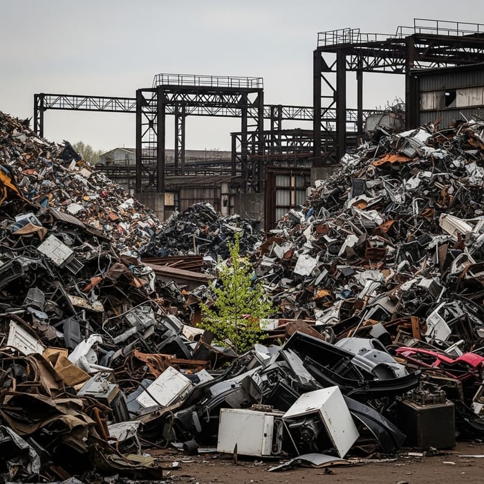 Scrap Metal Yard: Nature Meets Industry Scrap Metal Yard: Nature Meets Industry