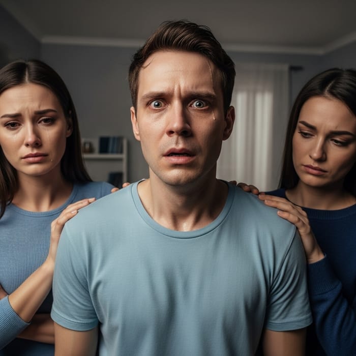 Man's Expression After Cheating with Wife's Best Friend Man's Expression After Cheating with Wife's Best Friend